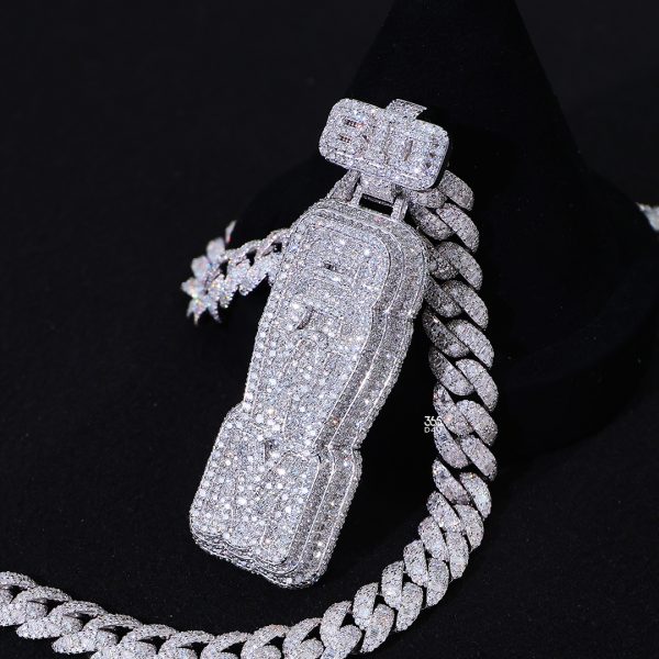 CD25DEC1058图片 RWM Custom Vertical lab diamond Letter Pendant
