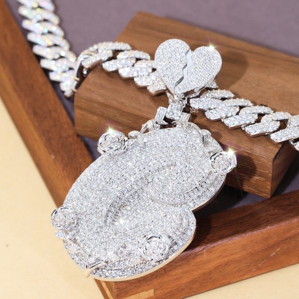 C Custom Lab Diamond Cursive Initial Pendant