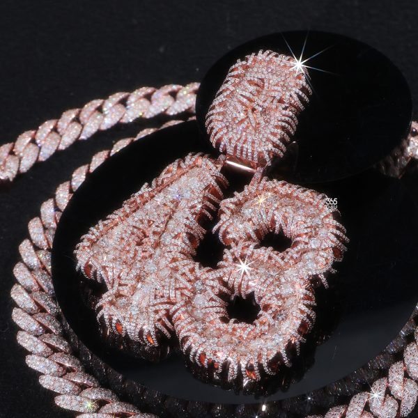 CD25NOV0644图片 (1) 43 Custom Explosive Texture Number Pendant