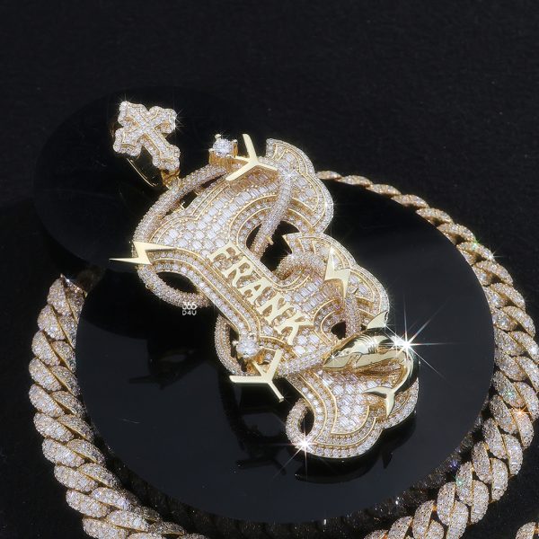 F Custom Wrapped Letter Pendant