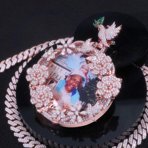 CD25NOV1155图片 (2) floral and Bird Photo Pendant