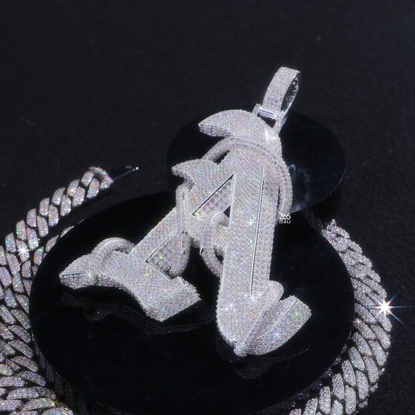 CD25OCT0662图片 (1) letter A 3D Wrapped Letter Pendant