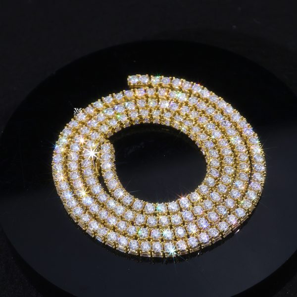 Side-Set Diamond Tennis Chain