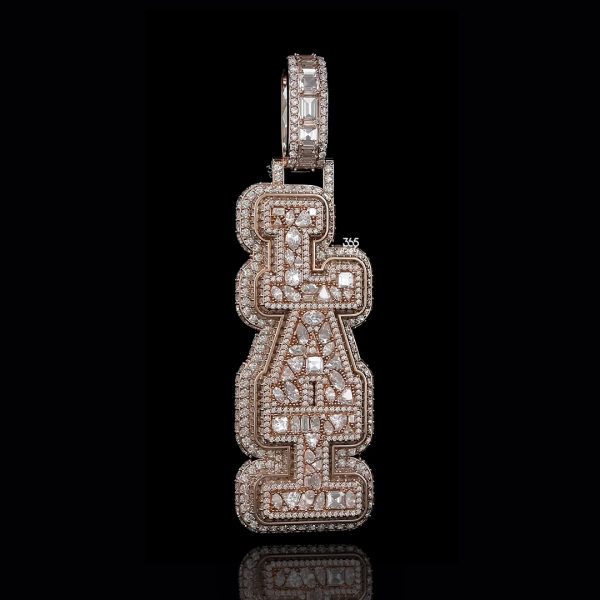 PD-C0438图片 LAI Custom Double-Sided Iced Vertical Pendant