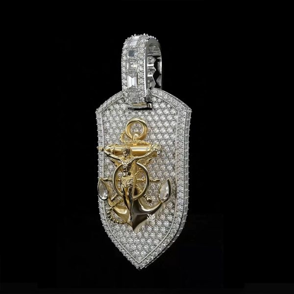 PD-C0449图片 Custom Double-Sided Shield Pendant