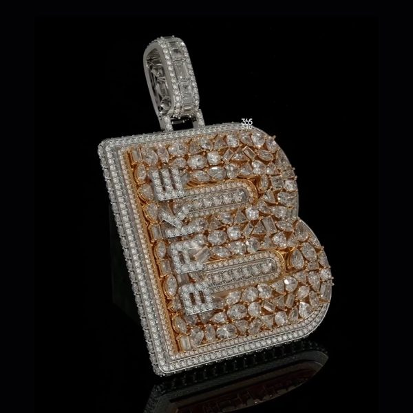 PD-C0452图片 Custom Wide Letter Pendant