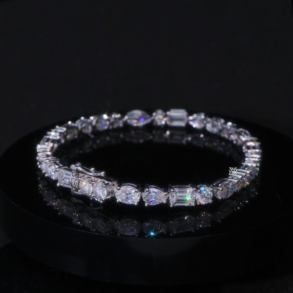 Fancy-Cut Diamond Tennis Bracelet