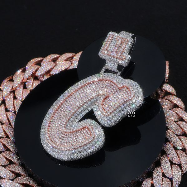 CD25DEC0911图片 (1) Cursive Initial “C” Pendant