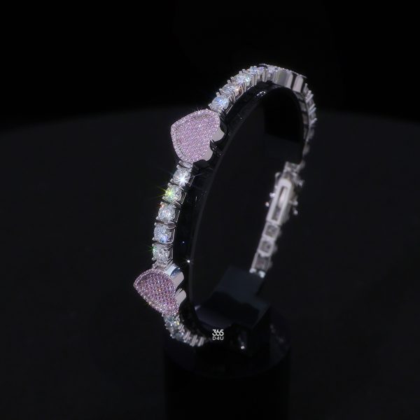 CD25DEC1169图片 Tennis Bracelet with Pink Heart