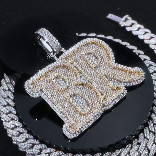 BR Oversized 2 Letters Jersey Pendant