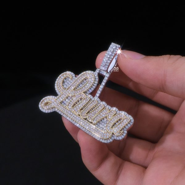 LAURA Cursive Letter Pendant – Elegant & Personalized