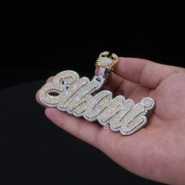 Elboni Cursive Pendant with Crab Bail