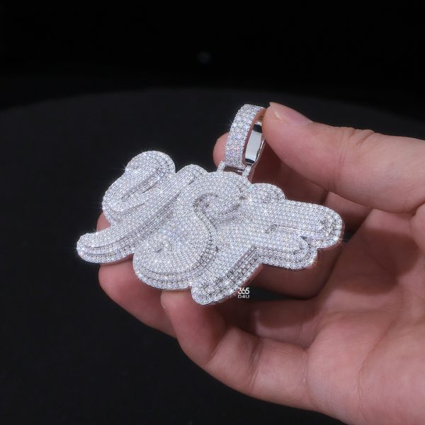 CD26JAN0227图片 (2) YSF Brush Script Pendant with Full Round Diamonds