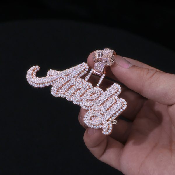 Amely Cursive font Letter Pendant