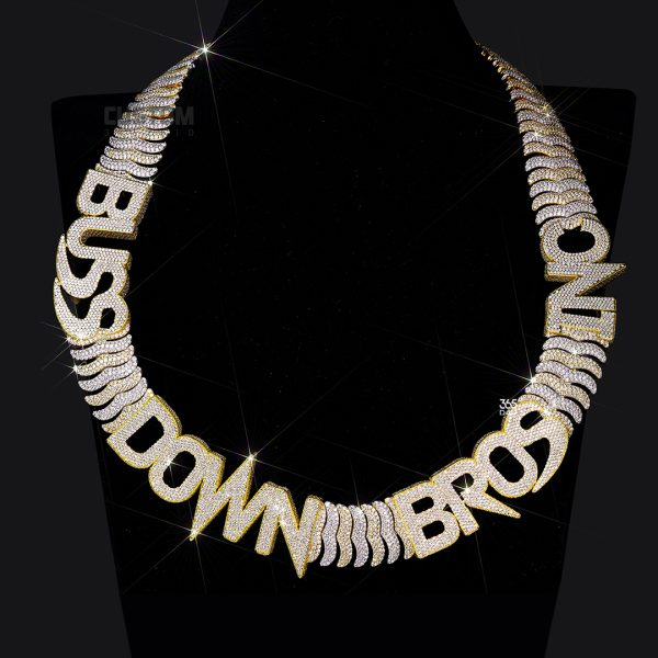 25mm 24" Custom Letter Herringbone Chain