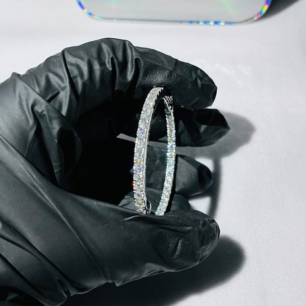 Luxury Iced-Out Diamond Hoop Earrings