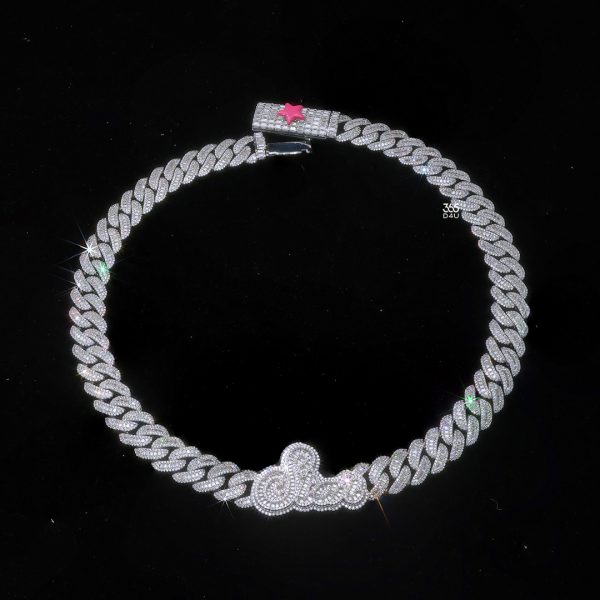 13mm Baguette Cuban Chain with “Star” Pendant