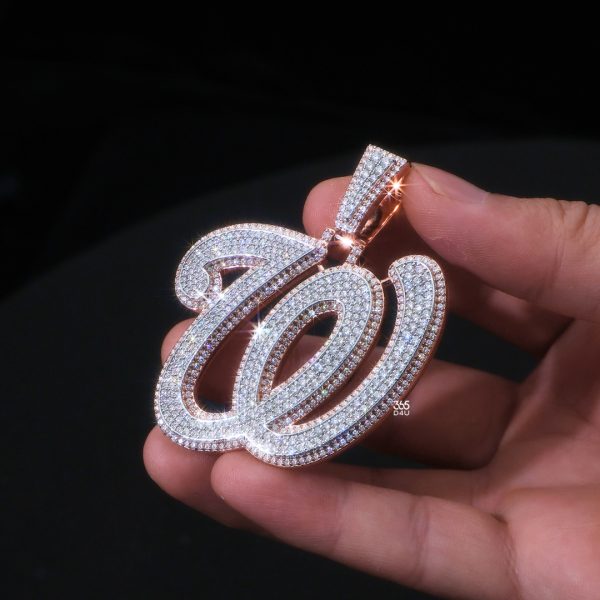 “W” Initial Washington Nationals Logo Pendant – Official Team Emblem in Luxury