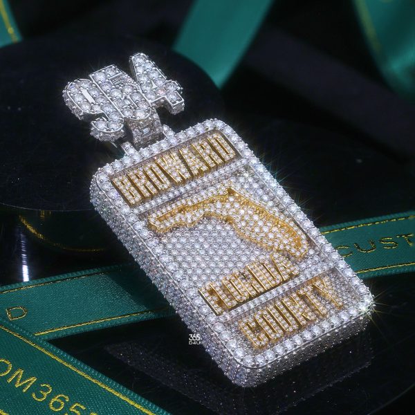 Broward Florida County Dog Tag Pendant