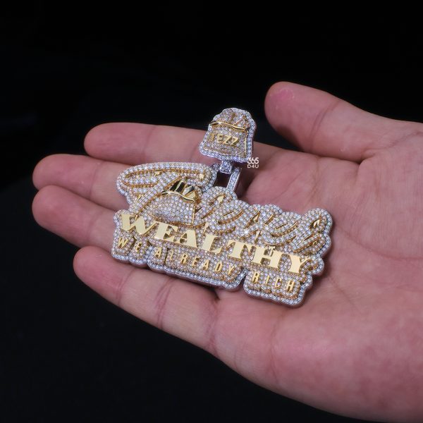 Teezers WFA “We Already Rich” Full Diamond Custom Pendant