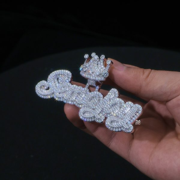 Semajay Cursive Letter Pendant with Crown Bail