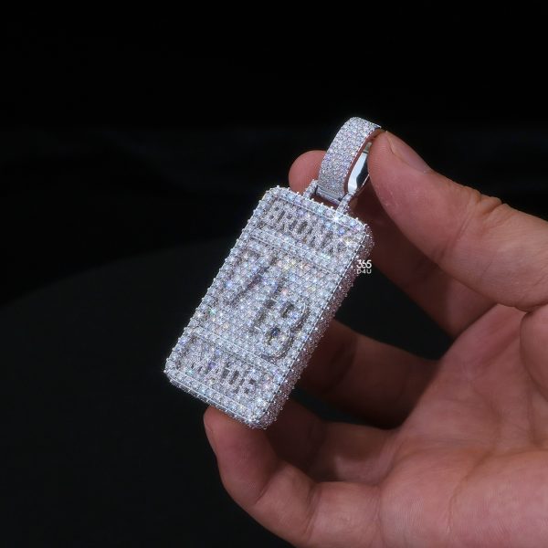 BRONX 718 MADE Double-Sided Full Diamond Dog Tag