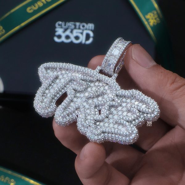 TRE Brush Font Letter Pendant