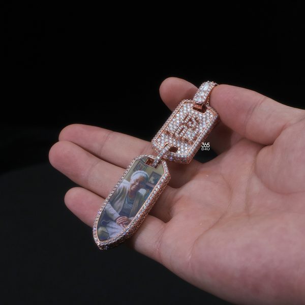 Custom Double Dog Tag Pendant with Letter & Photo