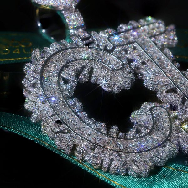 CJ Double Letter Pendant with Scale-Style Border