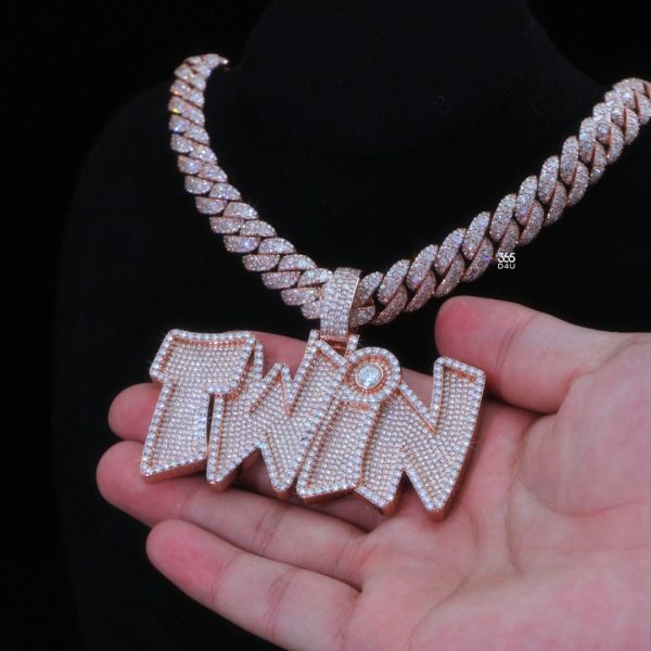 TWIN Bold Wide Letter Pendant