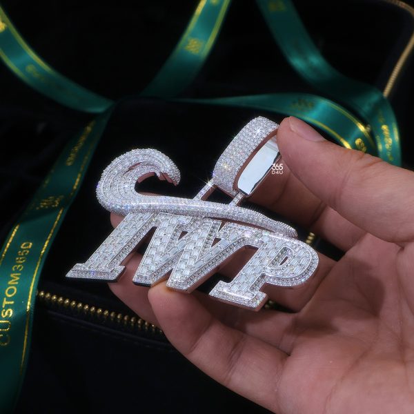 TWP Wave Style Name Pendant