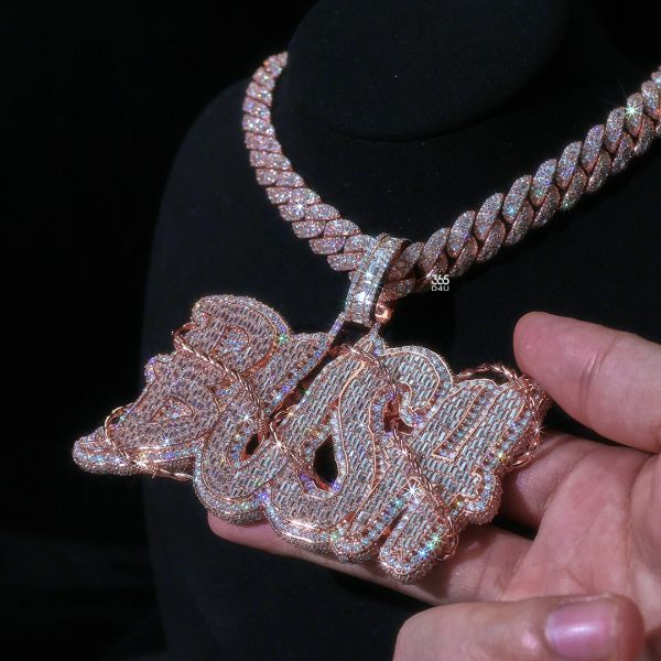 BUSH Custom Name Pendant with Wire Wrap