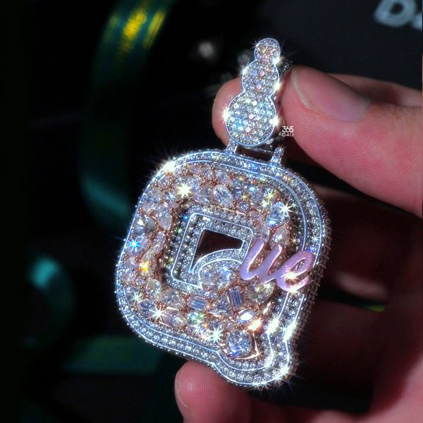 Q Layered Fancy-Cut Initial Pendant