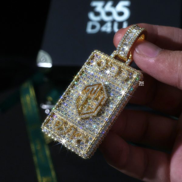 Fully Custom Iced Dog Tag Pendant