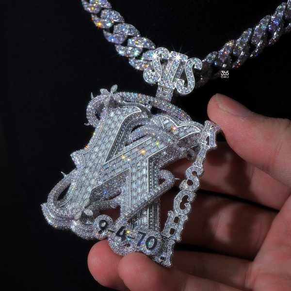 K Wrapped Initial Name Pendant