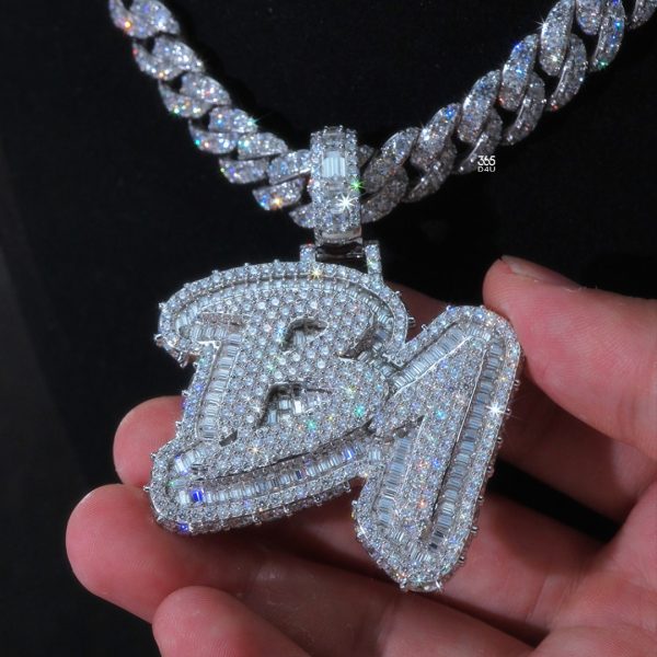 B1 Brush Script Double Initial Pendant