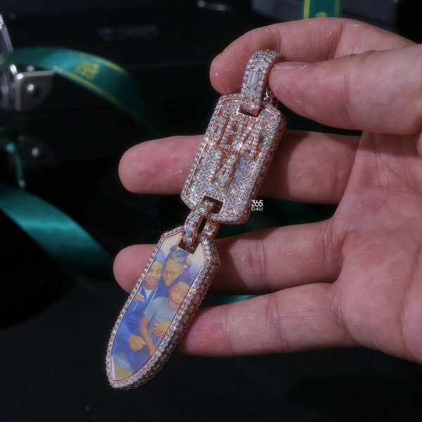 Half Photo Half Name Dog Tag Pendant