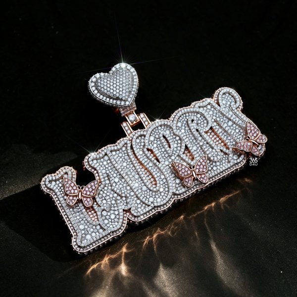 CD26APR0345图片 LAUREN Butterfly Mosaic Name Pendant