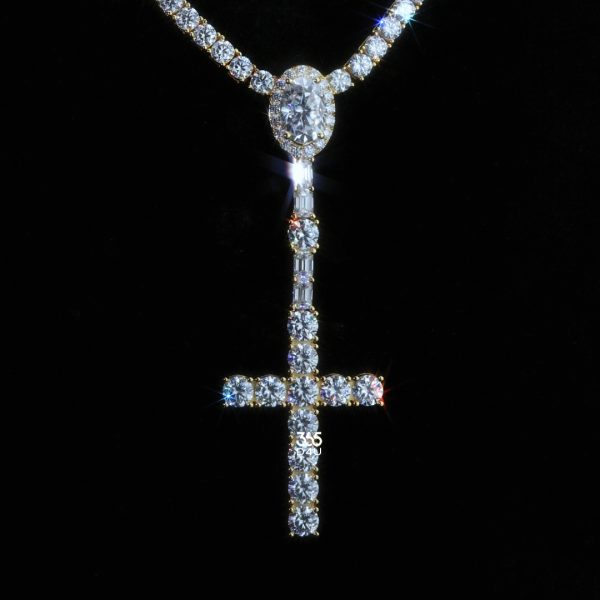CD26MAY0211-图片 Custom 5mm Tennis Rosary Necklace with Iced Cross Pendant
