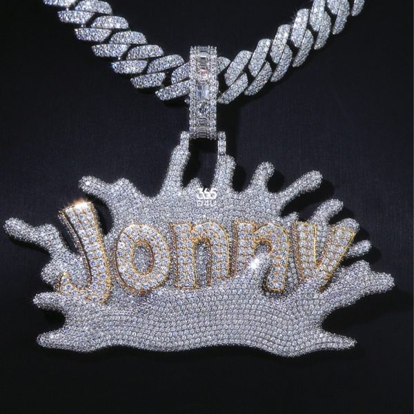 CD26MAY0368-图片 Custom 3D Splash Water Pendant with Floating JONNY Name Design