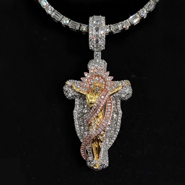 Custom 3D Jesus Pendant with Halo