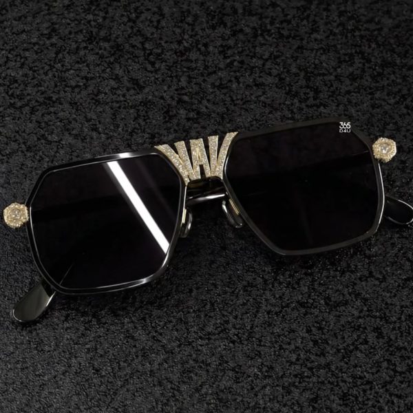 PD-C0546图片 Custom Iced Sunglasses with Black Lenses
