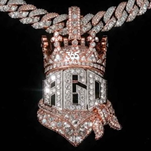 Custom Crown Logo Pendant with Two Tone
