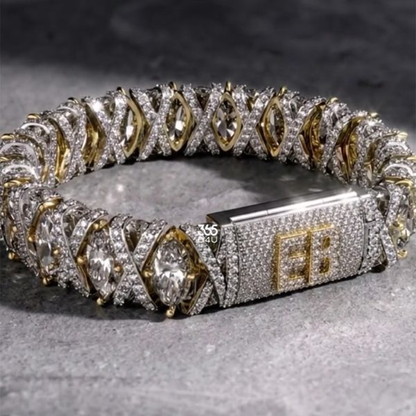 PD-C0573-图片 15mm Custom Fancy Cut Bracelet