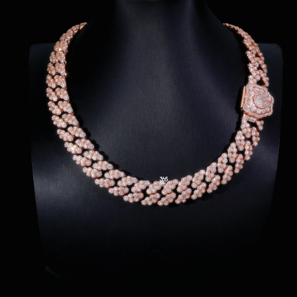 Large Rose Gold Cuban Chain with Oversized Rounded Links