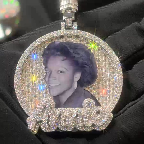 Custom Photo & Name Memor 1.5" Custom Photo & Name Memory Pendant